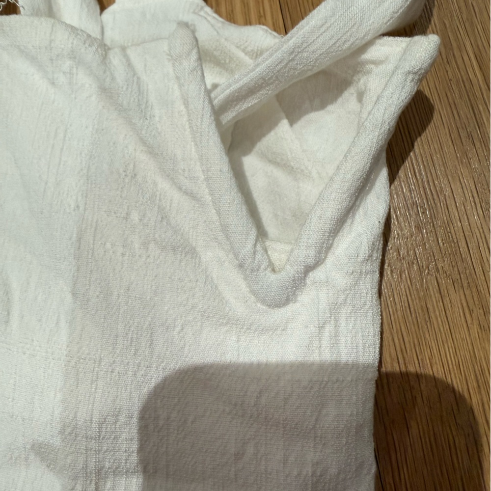 Free People Intimately White Cotton Thong Bodysuit, Size M - Picture 8 of 8